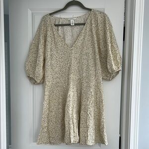 Elegant Cream Floral Dress